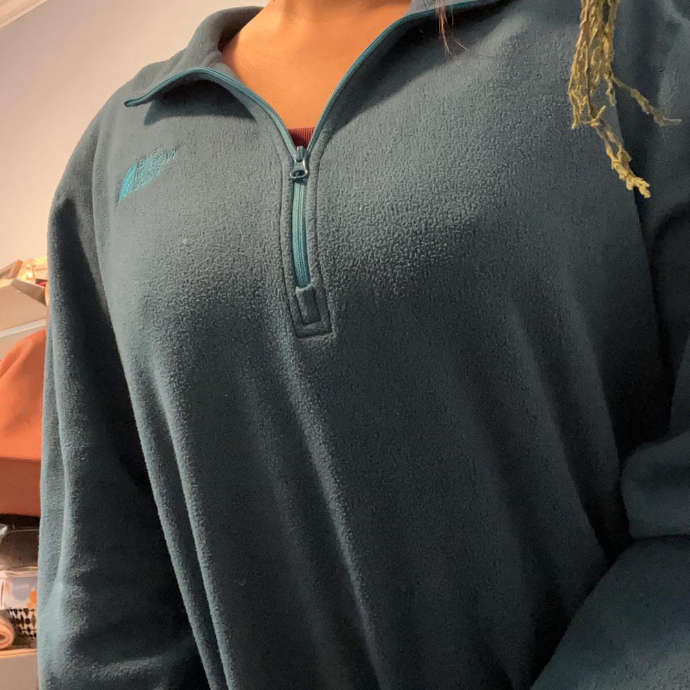Men's The North Face Teal Half-Zip Sweater